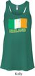 St Patrick's Day Distressed Ireland Flag Ladies Flowy Racerback Tank
