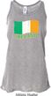 St Patrick's Day Distressed Ireland Flag Ladies Flowy Racerback Tank