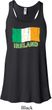 St Patrick's Day Distressed Ireland Flag Ladies Flowy Racerback Tank