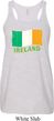 St Patrick's Day Distressed Ireland Flag Ladies Flowy Racerback Tank