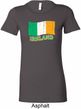 St Patrick's Day Distressed Ireland Flag Ladies Longer Length Shirt