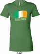 St Patrick's Day Distressed Ireland Flag Ladies Longer Length Shirt