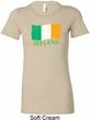 St Patrick's Day Distressed Ireland Flag Ladies Longer Length Shirt