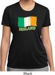 St Patrick's Day Distressed Ireland Flag Ladies Moisture Wicking Shirt
