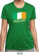 St Patrick's Day Distressed Ireland Flag Ladies Moisture Wicking Shirt