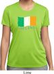 St Patrick's Day Distressed Ireland Flag Ladies Moisture Wicking Shirt
