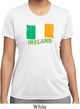 St Patrick's Day Distressed Ireland Flag Ladies Moisture Wicking Shirt