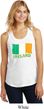 St Patrick's Day Distressed Ireland Flag Ladies Racerback Tank Top