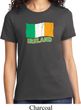 St Patrick's Day Distressed Ireland Flag Ladies Shirt
