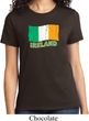 St Patrick's Day Distressed Ireland Flag Ladies Shirt