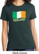 St Patrick's Day Distressed Ireland Flag Ladies Shirt