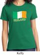 St Patrick's Day Distressed Ireland Flag Ladies Shirt