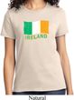 St Patrick's Day Distressed Ireland Flag Ladies Shirt