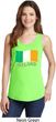 St Patrick's Day Distressed Ireland Flag Ladies Tank Top