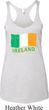 St Patrick's Day Distressed Ireland Flag Ladies Tri Blend Racerback