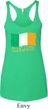 St Patrick's Day Distressed Ireland Flag Ladies Tri Blend Racerback
