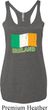 St Patrick's Day Distressed Ireland Flag Ladies Tri Blend Racerback
