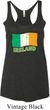 St Patrick's Day Distressed Ireland Flag Ladies Tri Blend Racerback