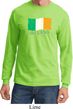 St Patrick's Day Distressed Ireland Flag Long Sleeve Shirt