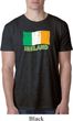 St Patrick's Day Distressed Ireland Flag Mens Burnout Shirt