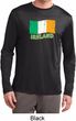 St Patrick's Day Distressed Ireland Flag Mens Dry Wicking Long Sleeve