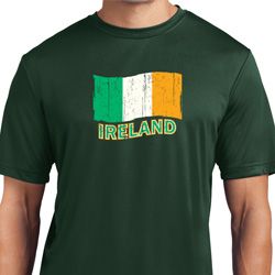 St Patrick's Day Distressed Ireland Flag Mens Moisture Wicking Shirt