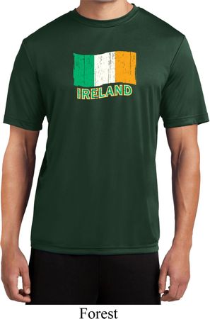 St Patrick's Day Distressed Ireland Flag Mens Moisture Wicking Shirt