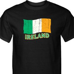 St Patrick's Day Distressed Ireland Flag Mens Tall Shirt