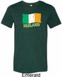 St Patrick's Day Distressed Ireland Flag Mens Tri Blend Crewneck Shirt