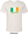 St Patrick's Day Distressed Ireland Flag Mens Tri Blend V-neck Shirt