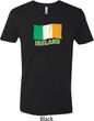St Patrick's Day Distressed Ireland Flag Mens V-Neck Shirt