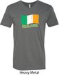 St Patrick's Day Distressed Ireland Flag Mens V-Neck Shirt