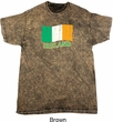 St Patrick's Day Distressed Ireland Flag Mineral Tie Dye Shirt