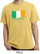 St Patrick's Day Distressed Ireland Flag Pigment Dyed Shirt