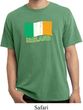 St Patrick's Day Distressed Ireland Flag Pigment Dyed Shirt