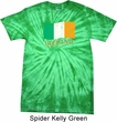 St Patrick's Day Distressed Ireland Flag Spider Tie Dye Shirt