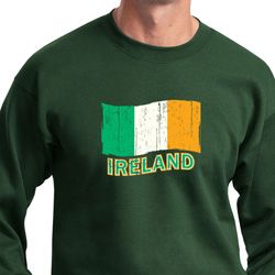 St Patrick's Day Distressed Ireland Flag Sweatshirt