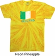 St Patrick's Day Distressed Ireland Flag Twist Tie Dye Shirt