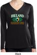St Patrick's Day Ireland Drinking Team Ladies Dry Wicking Long Sleeve