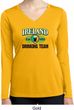 St Patrick's Day Ireland Drinking Team Ladies Dry Wicking Long Sleeve