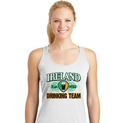 St Patrick's Day Ireland Drinking Team Ladies Dry Wicking Racerback St Patrick's Day Ireland Drinking Team Ladies Dry Wicking Racerback