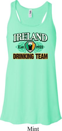 St Patrick's Day Ireland Drinking Team Ladies Flowy Racerback Tanktop