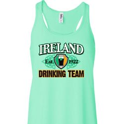 St Patrick's Day Ireland Drinking Team Ladies Flowy Racerback Tanktop St Patrick's Day Ireland Drinking Team Ladies Flowy Racerback Tanktop