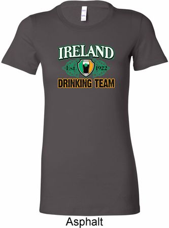 St Patrick's Day Ireland Drinking Team Ladies Longer Length Shirt