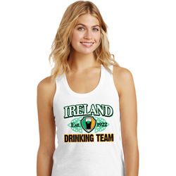 St Patrick's Day Ireland Drinking Team Ladies Racerback Tank Top St Patrick's Day Ireland Drinking Team Ladies Racerback Tank Top