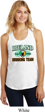 St Patrick's Day Ireland Drinking Team Ladies Racerback Tank Top