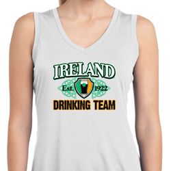 St Patrick's Day Ireland Drinking Team Ladies Sleeveless Dry Wicking St Patrick's Day Ireland Drinking Team Ladies Sleeveless Dry Wicking
