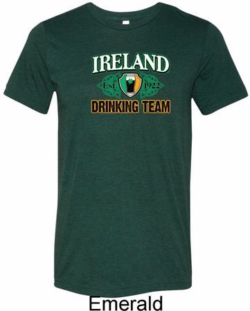 St Patrick's Day Ireland Drinking Team Mens Tri Blend Crewneck Shirt