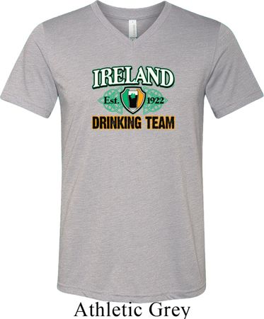St Patrick's Day Ireland Drinking Team Mens Tri Blend V-neck Shirt