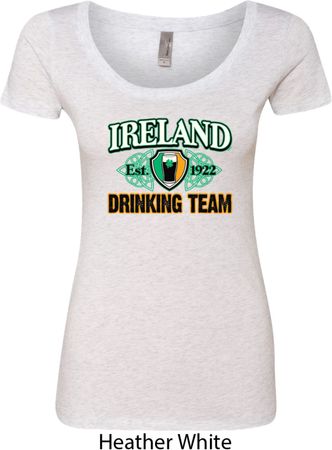 St Patrick's Day Ireland EST 1922 Drinking Team Ladies Scoop Neck
